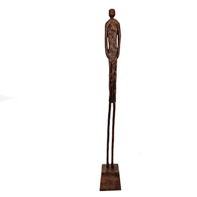 Imagen de Casablanca Augusta 15816 Figura Decorativa (Aluminio, Acabado Envejecido, Cuerpo Masculino, Base de Altura: 119 cm, Ancho: 15 cm), Color marrón