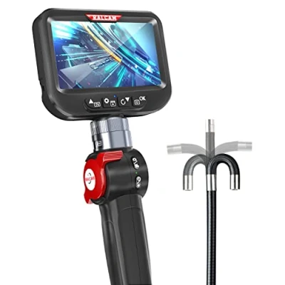 Imagen de Ralcam Endoscopio Industrial para Móvil Cámara de Inspección Pantalla LCD IPS 4,3&quot; HD 1080P Boroscope USB con IP67 Impermeable 8,5mm Endoscopica 10 LED Ajustables Boroscopio (1M)