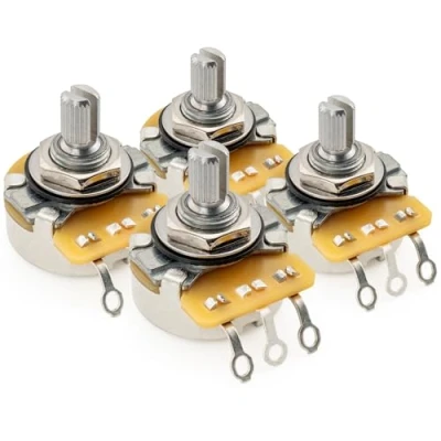 Imagen de CTS 450 Series B250K Potenciómetro de Linear Split Shaft Fine 24 Splines Pot para Bajo Guitarra Eléctrica, 10% Tolerancia(Set 4)