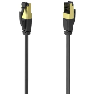 Imagen de Cable de red Hama 00200693, CAT 8, 40 Gbit / s, S FTP blindado, Libre halógenos, 3 m, Negro