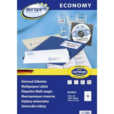 Imagen de Europe 100 Prodye Paquete de etiquetas multiuso (105 x 57 mm)