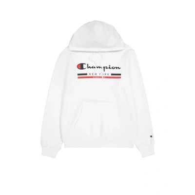Imagen de Champion Legacy Graphic Shop Authentic (220245) Soft Compact Powerblend Fleece Sudadera con Capucha, Blanco (WW001), M para Hombre