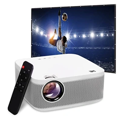 Imagen de KODAK Kit de proyector Multimedia FLIK X10 Full HD, Mini Sistema Cine en casa portátil Compacto 1080p con Pantalla proyección 100, Control Remoto