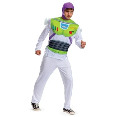 Imagen de Disguise 158459D EU Buzz Basic Plus Disfraz de Toy Story para adulto (UE), hombre, multicolor, L/XL (42 46)