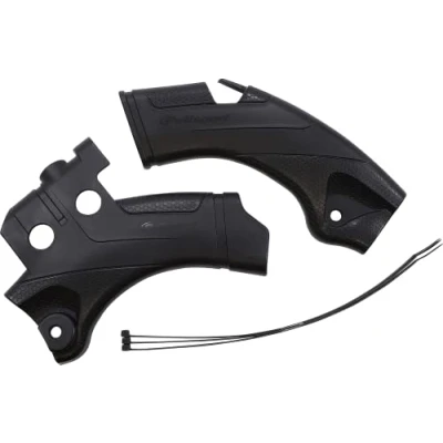 Imagen de POLISPORT 8478400001 Juego de protectores chasis fabricados en plástico duradero y resistente a los impactos compatible con motocicletas Honda color negro