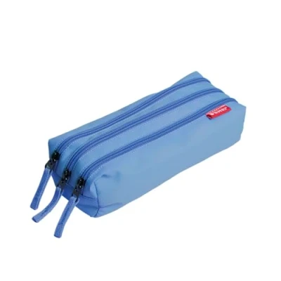Imagen de Enri, Estuche Escolar 3 Compartimentos Unisex, 21 x 9 8 cm, Color: Azul