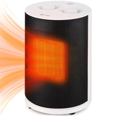 Imagen de Grunkel Calefactor de bajo Consumo portátil, termostato regulable, cerámico baño, protección anti caídas y sobrecalentamiento (1800 W)