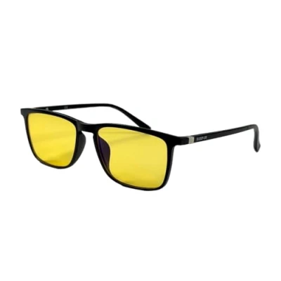 Imagen de UVtech SLEEP 3R 100 % filtro de luz azul y verde gafas rojas ordenador PC Gaming Bluelight UV bloqueo anti mujer hombre, Color amarillo., talla única