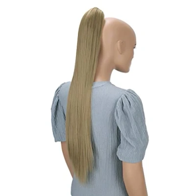 Imagen de CAISHA Postizo De 70 cm Trenza Cola Caballo Liso Extensiones Cabello Rubio H78