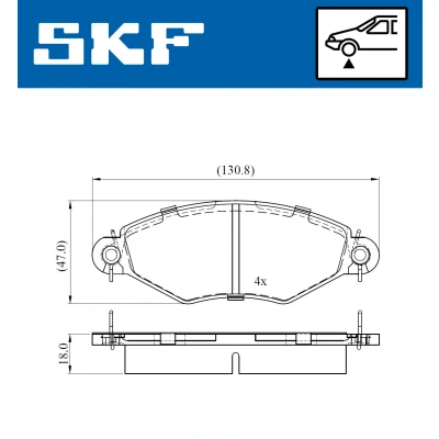 Imagen de SKF VKBP 80470 Juego de pastillas freno no preparado para indicador desgaste PEUGEOT: 306 Hatchback, Berlina
