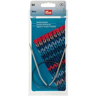 Imagen de Prym Agujas Circulares de Aluminio 40 cm 3,00 mm Gris, 3,0
