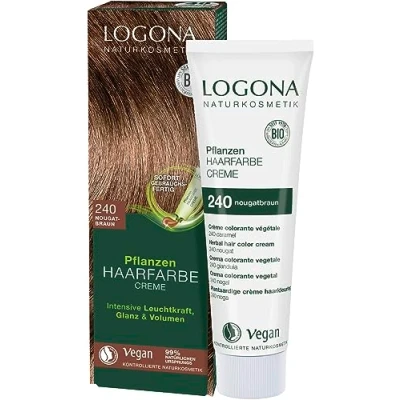 Imagen de Logona 03006 coloración del cabello 240 Marrón 150 ml (nougat brown, Pelo rubio, Brillo, Mujeres)