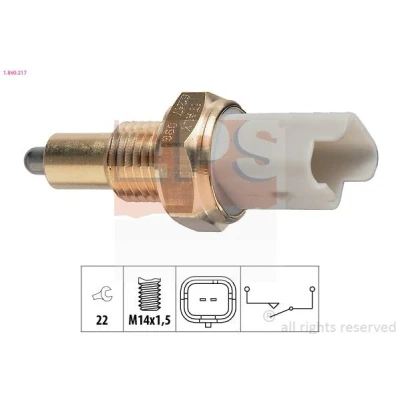Imagen de EPS 1.860.217 Interruptor, piloto de marcha atrás Made in Italy OE Equivalent PEUGEOT: 206 Hatchback, 406 Berlina, 306 Hatchback