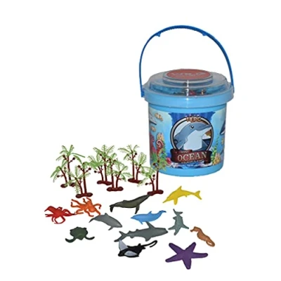 Imagen de Wild Republic Juego de Caza Animal Mundo los Océanos, pequeño, Cubo Aventura Mini, 10 cm, 18 Piezas, Multicolor (23152) , color/modelo surtido