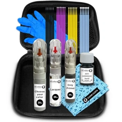 Imagen de SD COLORS NIGHT BLACK 696 compatible con MERCEDES New Touch Up Paint Pen Kit de reparación 20 ML SCRATCH CHIP CEPILLO CODE COLOR (PINTURA+PRIMER+LACQUER)