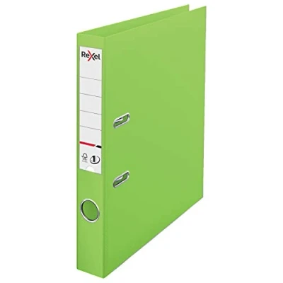 Imagen de Rexel Choices, A4 Archivo de palanca 50 mm, 350 hojas capacidad, cubierta plástico, carpeta archivos, 2115509, verde claro