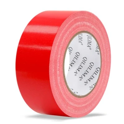 Imagen de QILIMA cinta roja altamente impermeable, de calidad profesional para reparaciones, bricolaje, manualidades, interiores y exteriores,3 Rolls