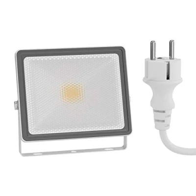 Imagen de ledscom.de foco LED de jardín FLIN para exterior, IP66, enchufe, 11,5 W, 837lm, blanco cálido, aplique, luz jardín, pared, garaje, zona