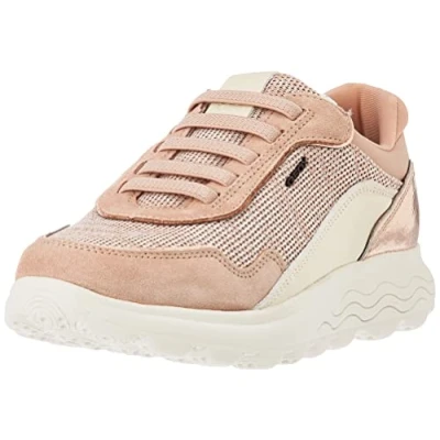 Imagen de Geox D Spherica D, Sneakers para Mujer, Multicolor (Dk Skin/Cream), 35 EU