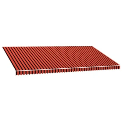 Imagen de vidaXL Toldo de Lona Sombrilla Protección Retráctil Exterior Solar Pabellón Cubre Impermeable Tienda Aire Libre Camping Quiosco Naranja y Marrón