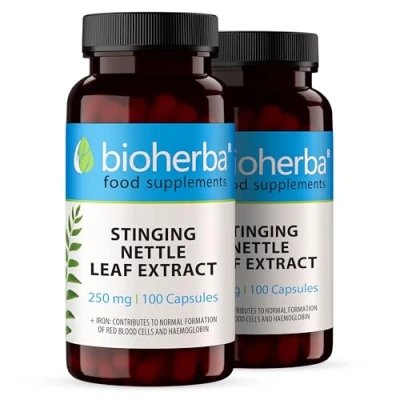 Imagen de Ortiga Forte de BIOHERBA Suplemento Natural con Extracto Hojas 250 mg y Hierro 200 Cápsulas para Vitalidad Bienestar