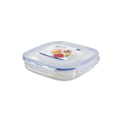 Imagen de LocknLock TO GO Snackbox con compartimentos, 1,35 L, 4 compartimentos separados, para frutas y verduras, 100% hermético, apto lavavajillas microondas, sin BPA