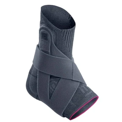 Imagen de medi Levamed active Tobillera derecha Plata Talla IV con sistema de correa estabilizadora