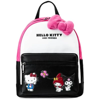 Imagen de Hello Kitty Mochila Mujeres, Mini BackPack para Viajar Regalos Adolescentes Chicas (Rosa/Negro)