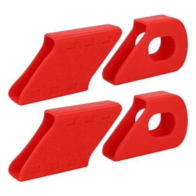 Imagen de VGEBY Protector de pedalier Bicicleta, protección contra el Polvo para Bicicletas 4PCS (Rojo)