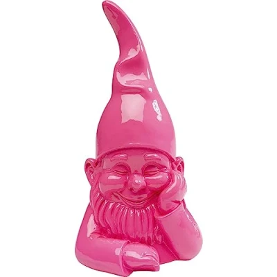Imagen de Kare WTD Figura Decorativa (poliresina, 21 x 10 9 cm), diseño de Enano, Color Rosa
