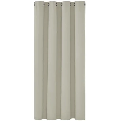 Imagen de Deconovo Cortinas Dormitorio Salon Opacas Moderna con Ojales, Termicas Aislantes Frio y Calor 132x138 cm(Ancho x Alto) Beige Claro, 1 Pieza
