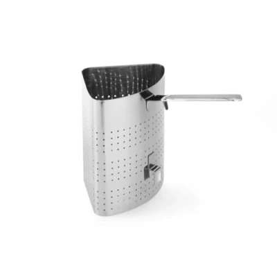 Imagen de HENDI cesta para cocer pastas, cocedor al vapor, colador, Olla 831700 de Ø 360 mm con gancho adicional sujetar la mientras escurre, 1.5 L, 160x160x(h)230 mm, acero inoxidable