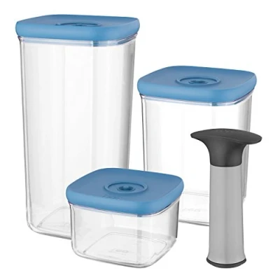 Imagen de Berghoff 3950128 Set de 3 recipientes apilables + bomba para vacío