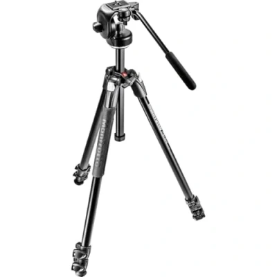Imagen de Manfrotto 290 Xtra Kit trípode de 3 secciones y rótula fluída (aluminio)