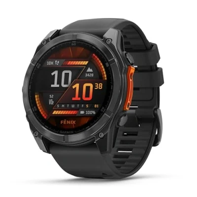 Imagen de Reloj deportivo Garmin FĒNIX® 8, Black con Slate Gray Stainless Steel, 51 mm, 1.4&quot; AMOLED, GPS, Pay™, Bluetooth, Autonomía 29 días