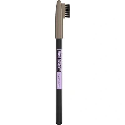Imagen de Maybelline New York Lápiz para cejas, súper pigmentado y difuminable, fórmula con aceite de coco, punta templable peine, Express Brow Shaping Pencil, tonalidad: 02 rubia