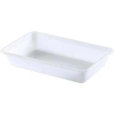 Imagen de COM FORT HOUSE Bandeja de Plástico Barreño Rectangular Almacenamiento Color Blanco Tamaño 1: 305x195x60 Pack 6 Unidades