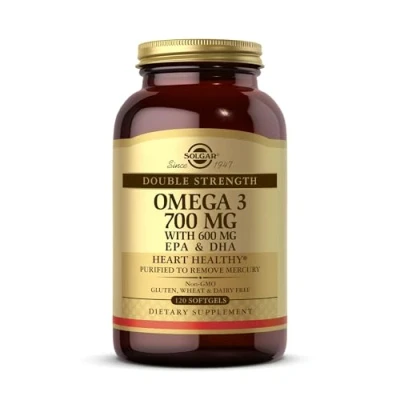 Imagen de Solgar Omega 3 Doble Ácidos Grasos Poliinsaturados como Triglicéridos Naturales, 120 Cápsulas Blandas