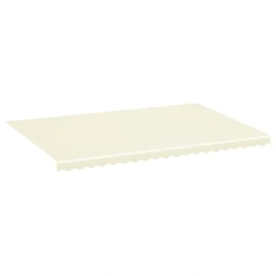 Imagen de vidaXL Tela de Repuesto para Toldo Parte Superior Dosel Lona Recambio Jardín Patio Terraza Balcón Parasol Refugio Impermeable Crema 5x3,5 m