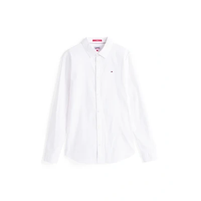 Imagen de Tommy Jeans Original Stretch Shirt Camisa, Hombre, Talla: Medium, Classic white