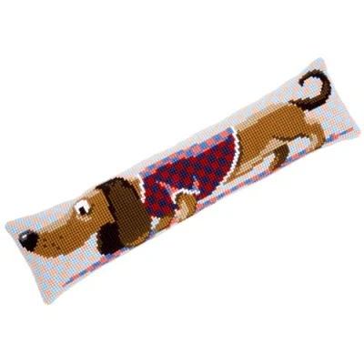 Imagen de Vervaco Dachshund con Chaqueta, Lana, écru, 80. 0 X 20. 0. 30000000000000004 Cm