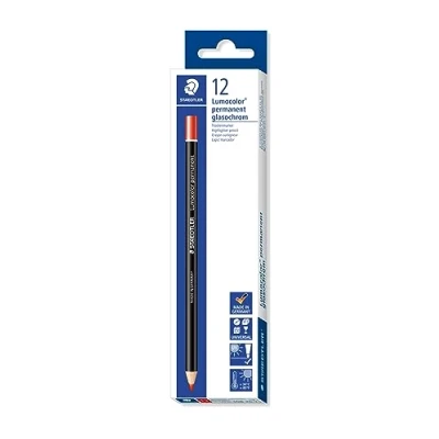 Imagen de Staedtler Lumocolor 108 20 2. Caja de 12 lápices permanentes en seco color rojo.