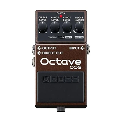 Imagen de BOSS Pedal de efectos guitarra y bajo OC 5 Octave con modos Vintage Poly cinco años garantía