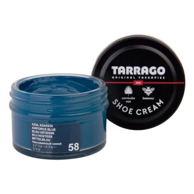 Imagen de Shoe Cream 50 ml Betún Crema Nutritiva, Abrillantadora y Protectora Para Zapatos, Calzado, Bolsos Accesorios de Piel, Cuero Sintético (Azul Azafata 58)