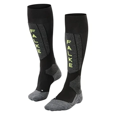 Imagen de FALKE SK5 Expert M KH seda hilo funcional calida fino 1 par, Calcetines de esquí Hombre, Negro (Black Lightning 3171), 39 41