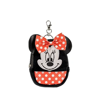 Imagen de DISNEY Minnie Mouse Mini Mochila Llavero Negro y rojo, Negro, blanco Talla única, Moderno
