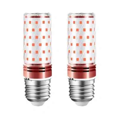 Imagen de IOEDHW Paquete de 2/10 bombillas LED maíz 16 W, equivalente a incandescentes 120 bombilla LED, lámpara luz roja bajo consumo, 1600 lm, no regulable,