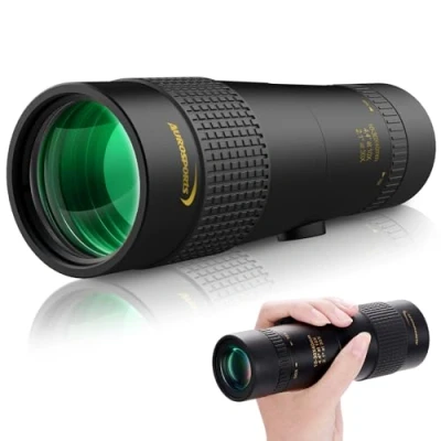 Imagen de Aurosports monocular con Zoom 10 30x40 para Adultos, telescopio de Alta Potencia Prisma Bak4, monoculares compactos observación Aves, Viajes, Caza, Camping