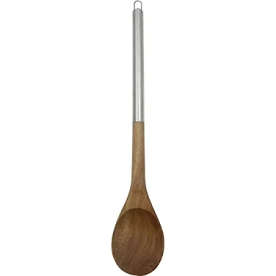 Imagen de Fackelmann Cucharon Servir Acacia, madera, mango en acero inoxidable, color marrón e inox, 1 ud
