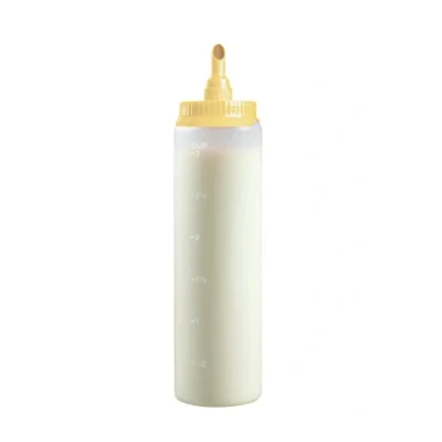 Imagen de Bestron Porcionador de masa con escala, Dispensador para 700 ml, crepes, poffertjes, tortitas, gofres, magdalenas o donuts, color: amarillo